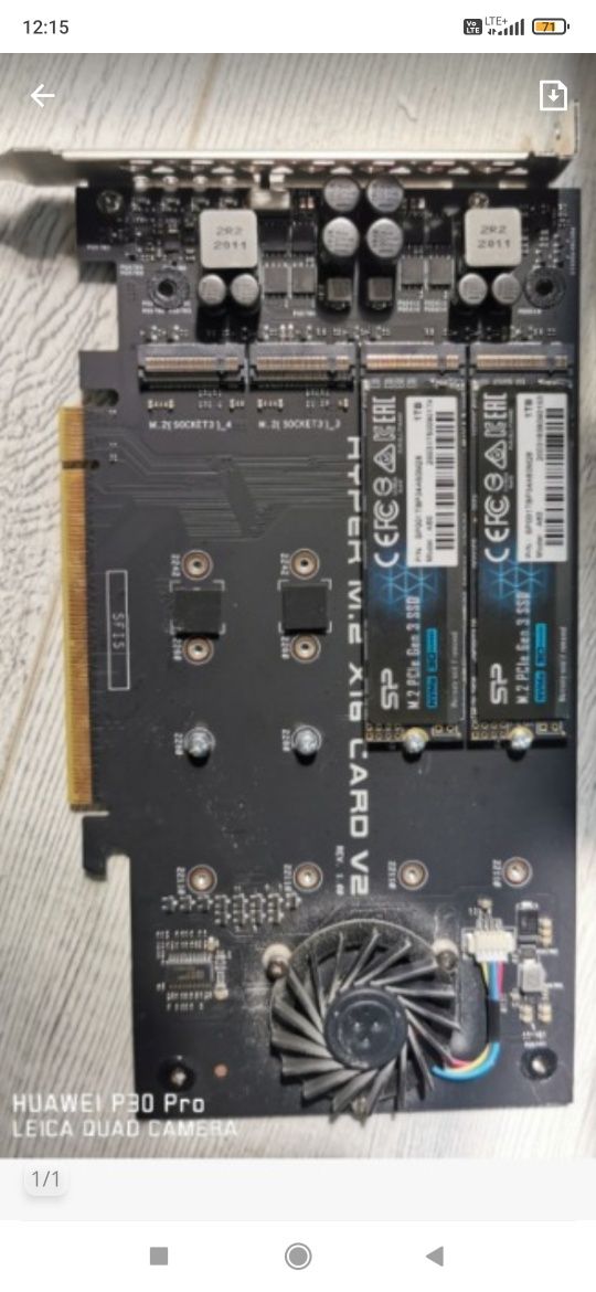 Adapter karta Asus 4x m2
