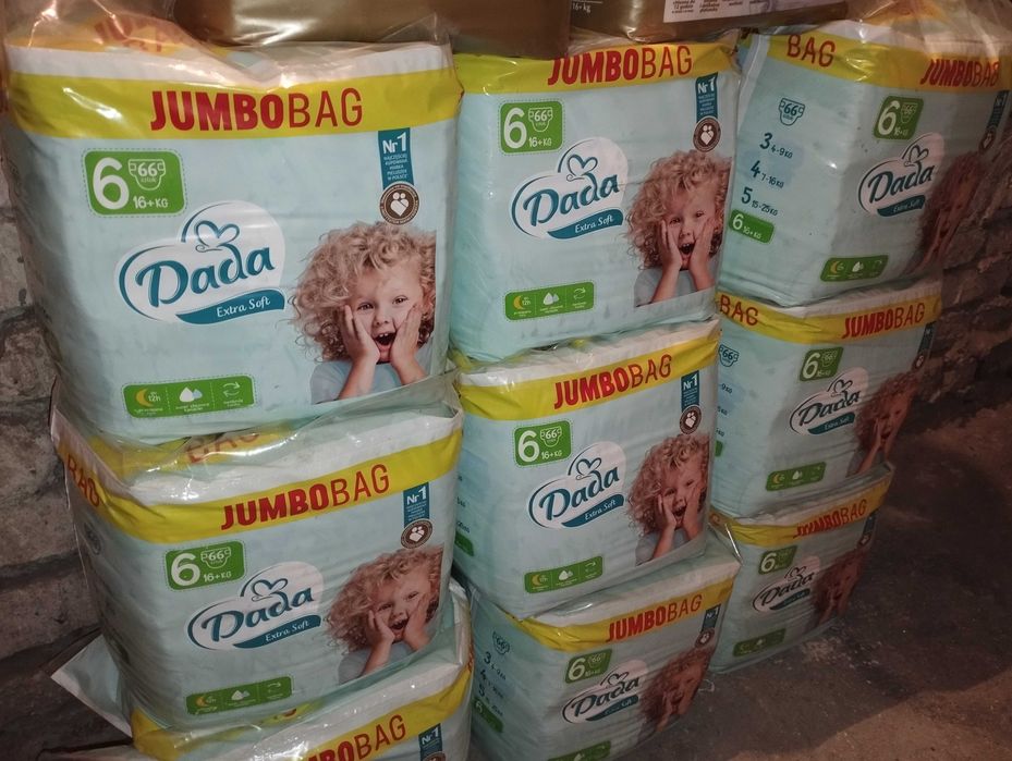 Pieluchy Pampersy 16+ kg - Dada Ext Soft Jumbo 6 - 66 sztuk