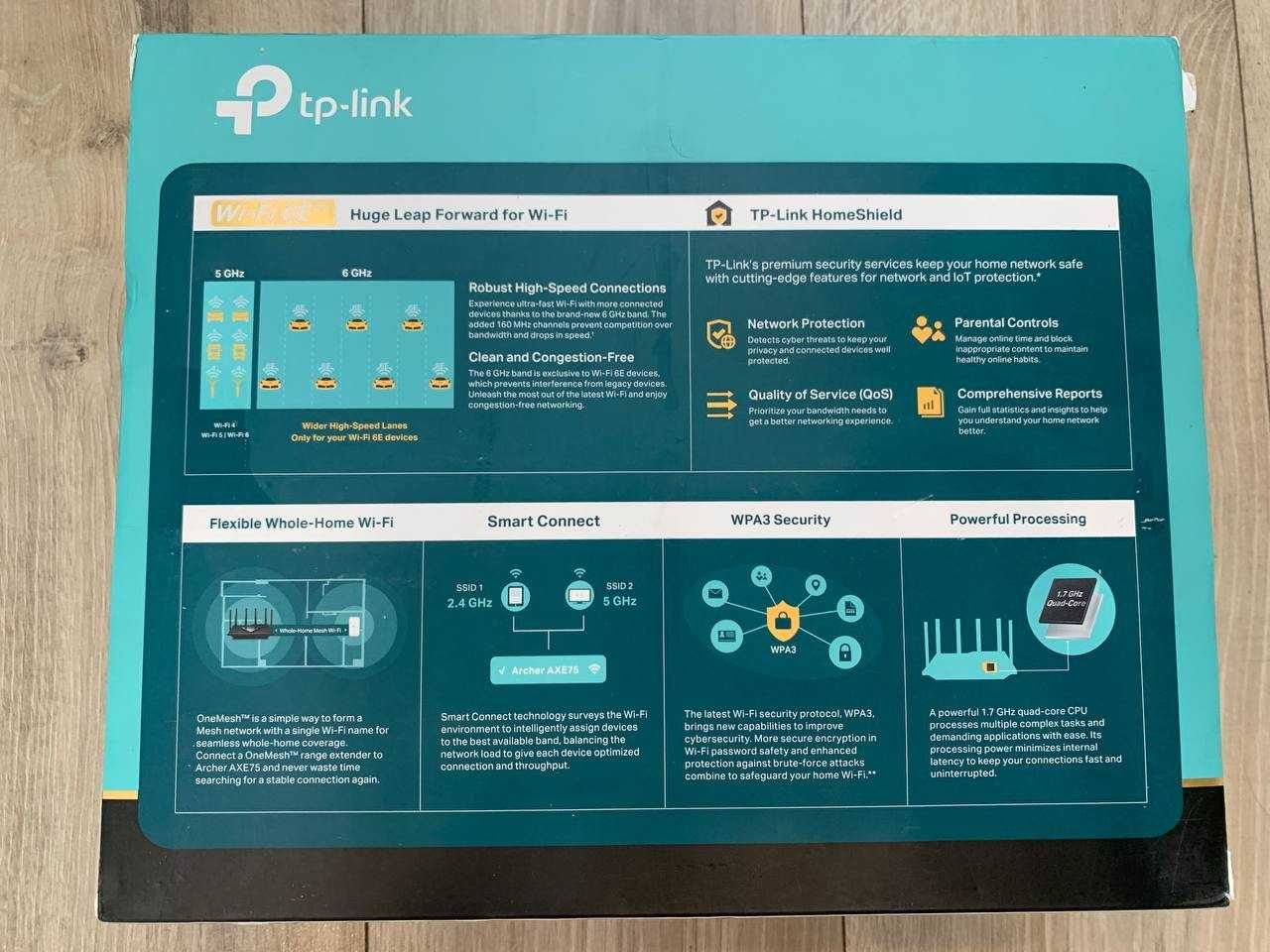 TP-LINK ARCHER AXE75 тридіапазонний 2,4/5/6ГГЦ Gigabit Wi-Fi 6E роутер