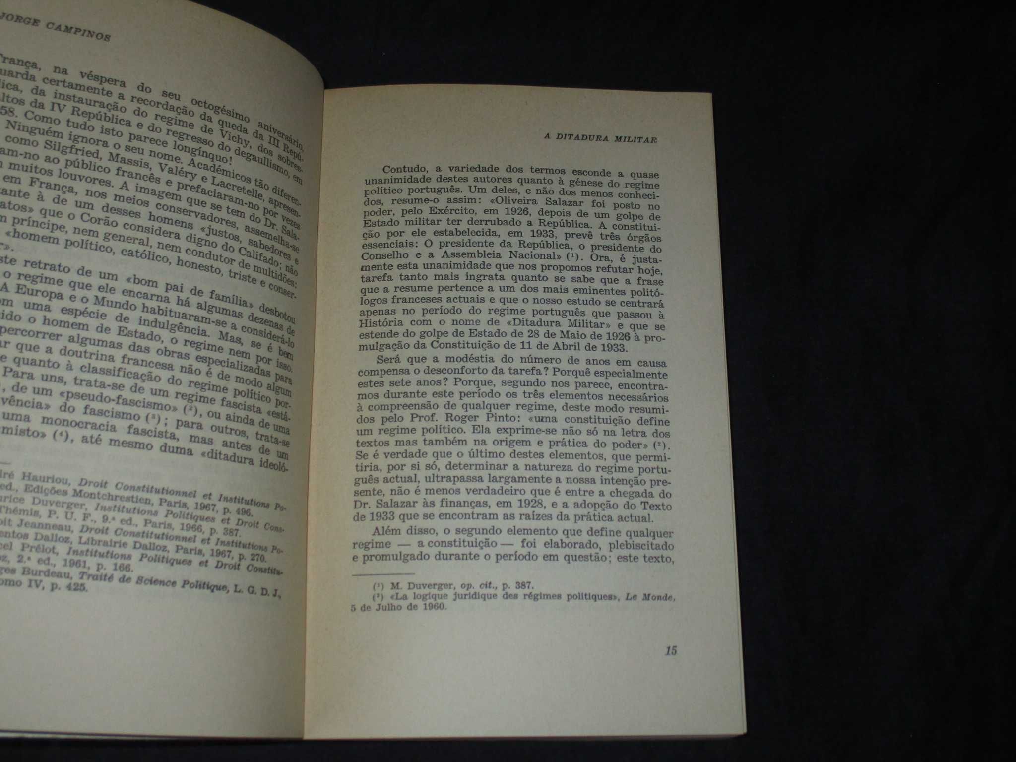 Livro A Ditadura Militar 1926/1933 Jorge Campinos