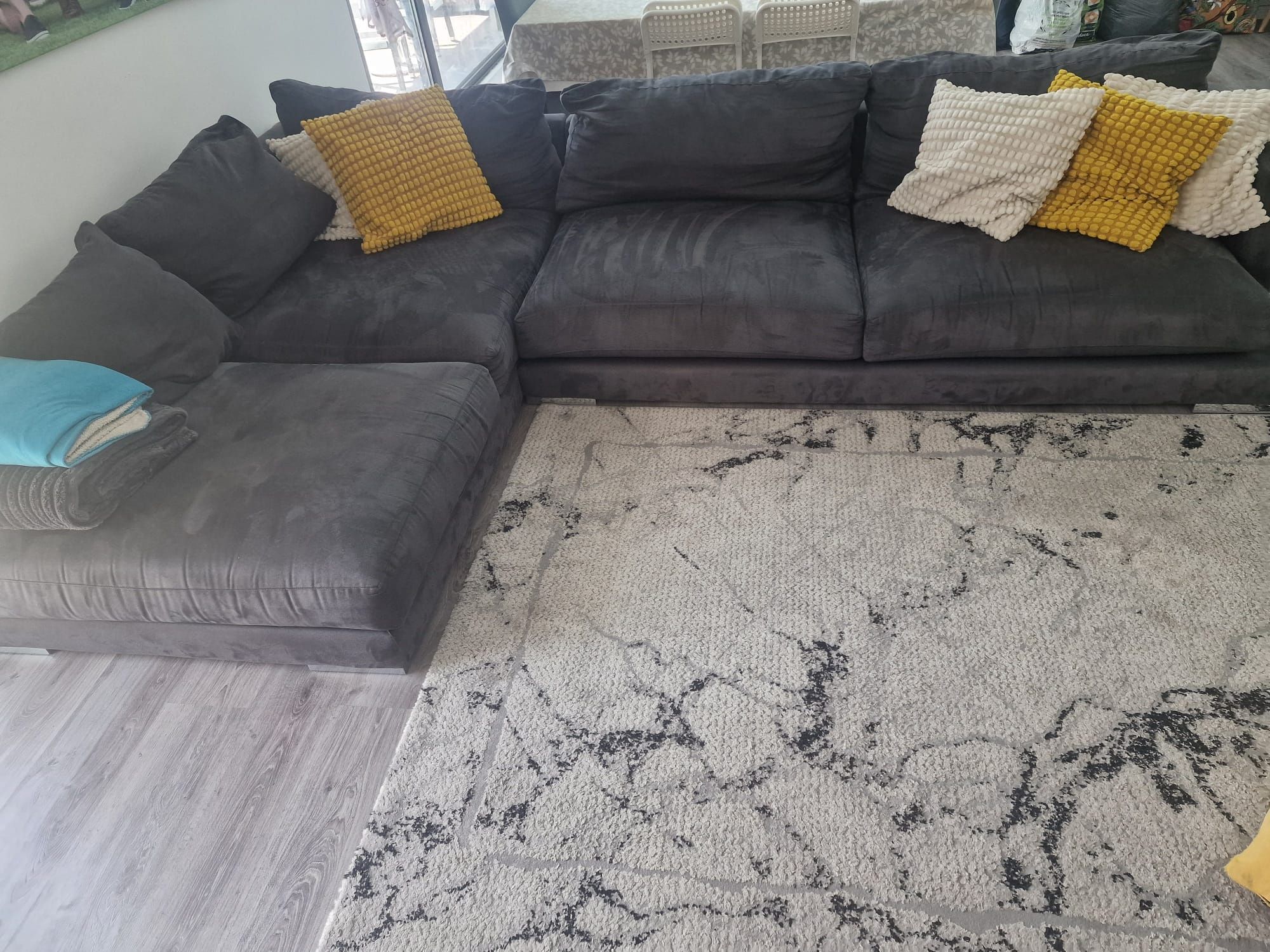 Sofá chaise-longue de 5 lugares