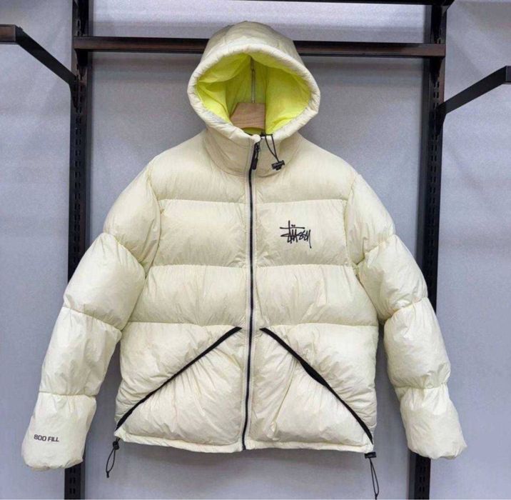 Куртка Stussy white / пуховик puffer jacket стуссі стусси біла