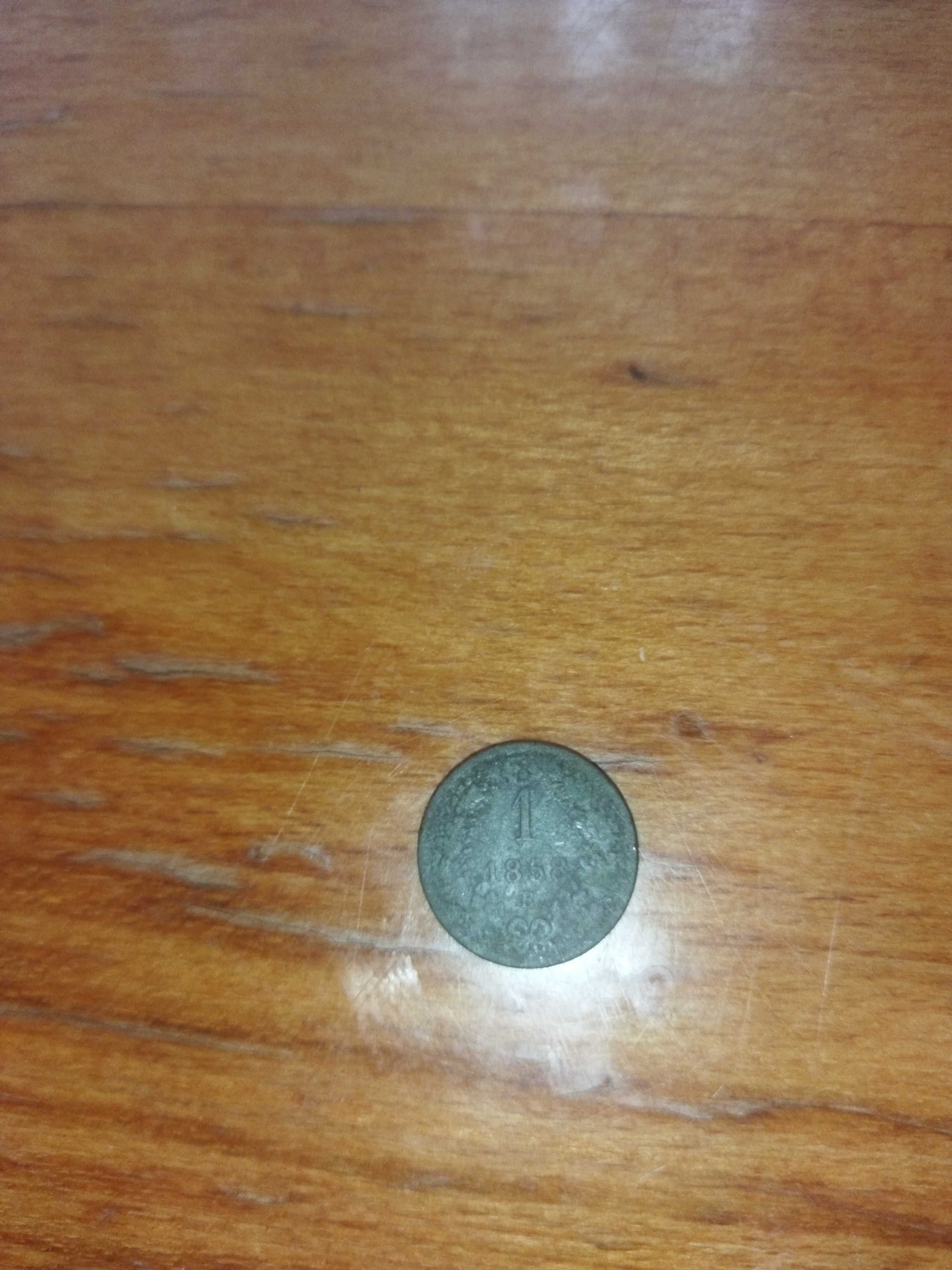 Монета-1 крейцер 1858 року