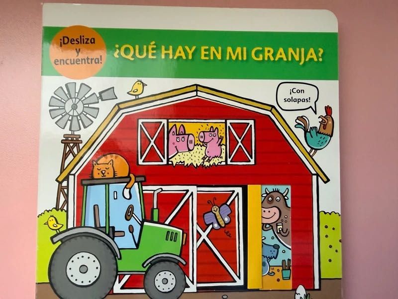 Qué hay en mi granja? kartonowa książka, ruchome elementy, hiszpański
