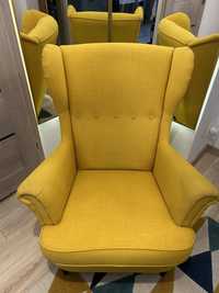 IKEA Fotel uszak Strandmon (żółty)