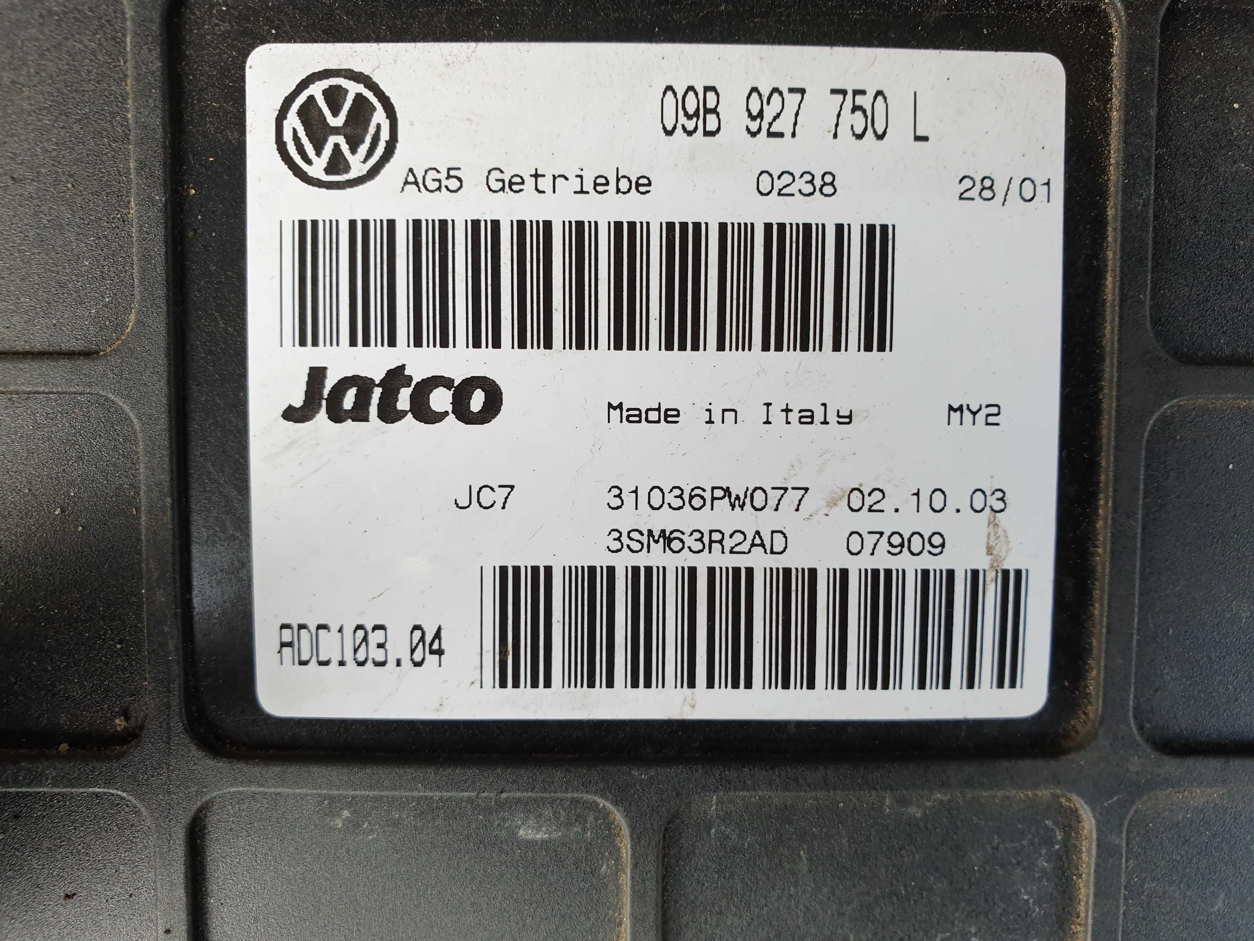 Sterownik automatycznej skrzyni biegów Jatco VW, Seat, Ford 09B927750L