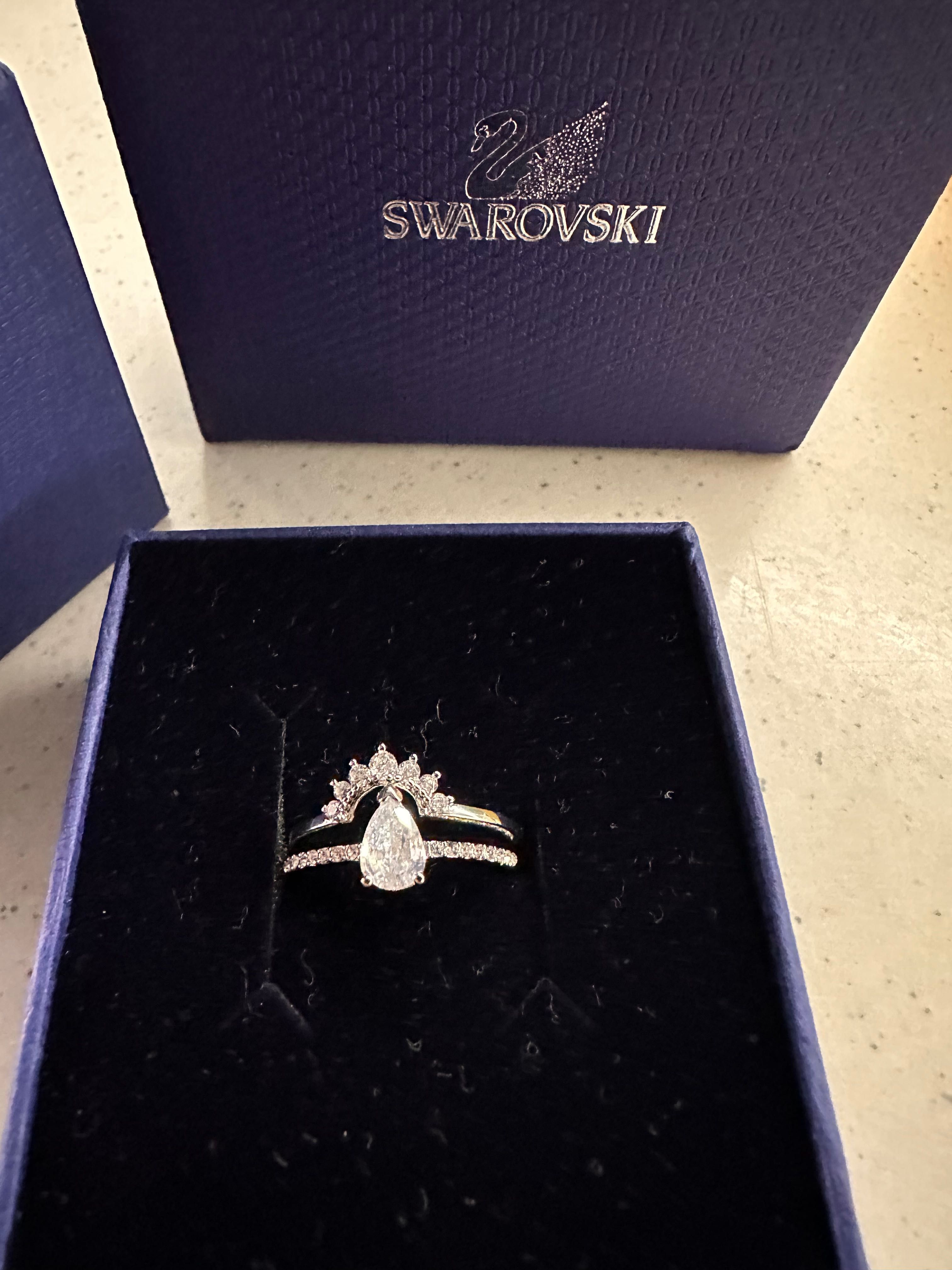 Комплект колец SWAROVSKI ATTRACT Swarovski 55 р