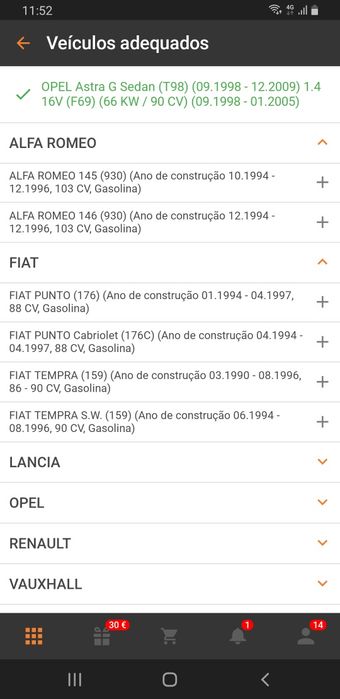 Bobine de ignição + cabos de velas NOVO