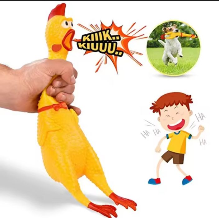 Резинова курка, півень для вечірки, іграшки для собак 10шт