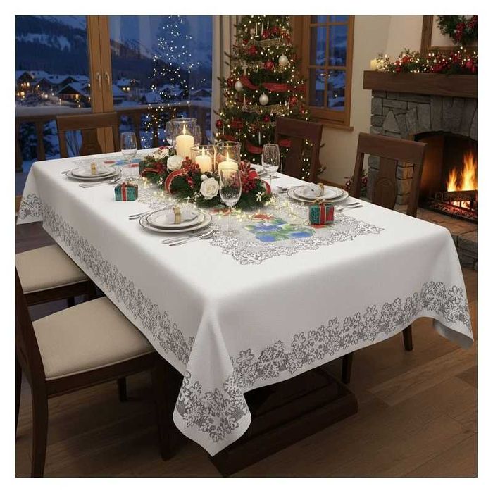 Obrus Prezenty 110x130 DomoweTekstylia | WNP828 130 | Boże Narodzenie