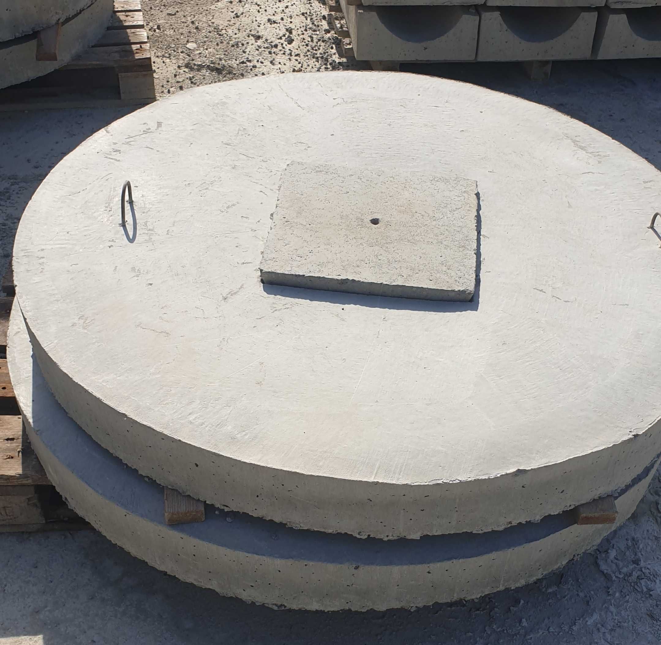 Pokrywa betonowa 140cm z WŁAZEM DEKLEM otwór na pompę Wysylka