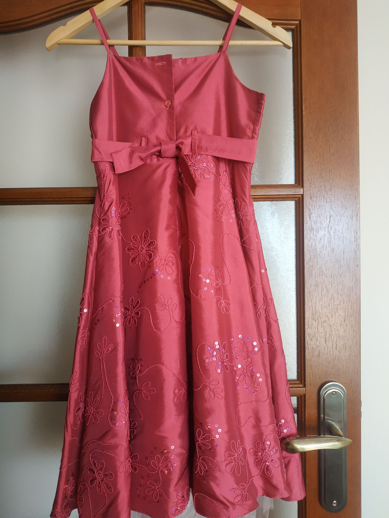 Sukienka intensywny różowy dla dziecka na wesele impreza ślub dzoewczy