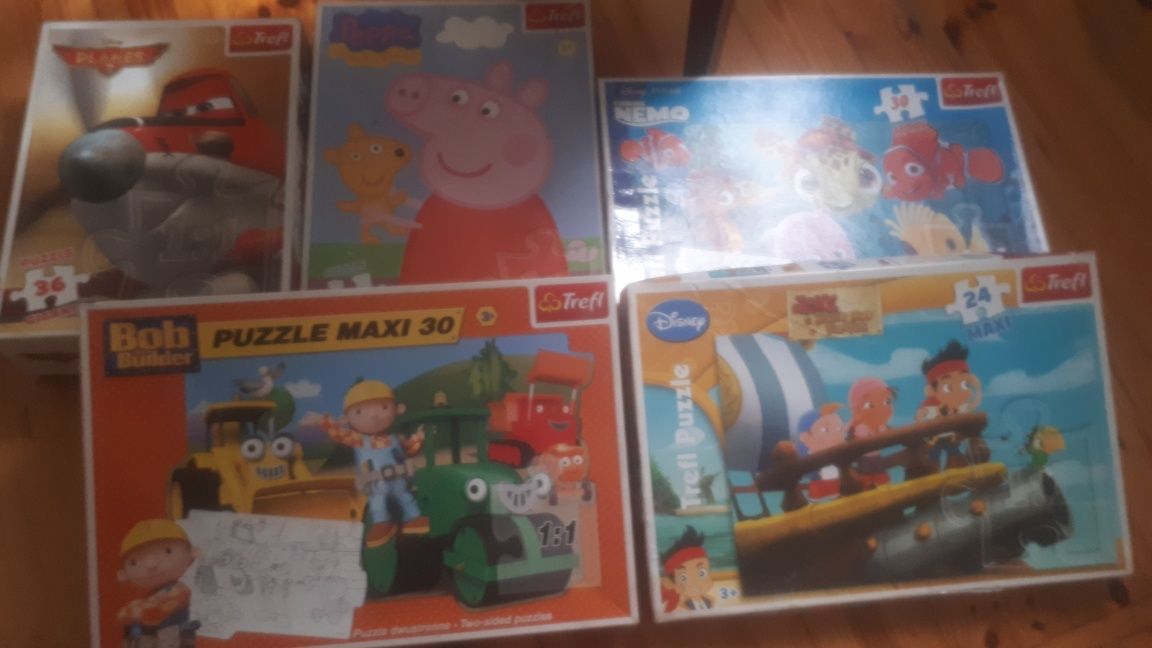 5 x puzzle dla dziecka 3+