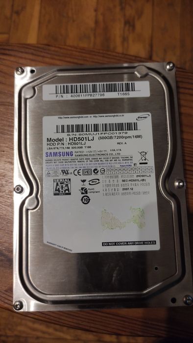 Dysk Sata 3.5' Samsung 500 GB
