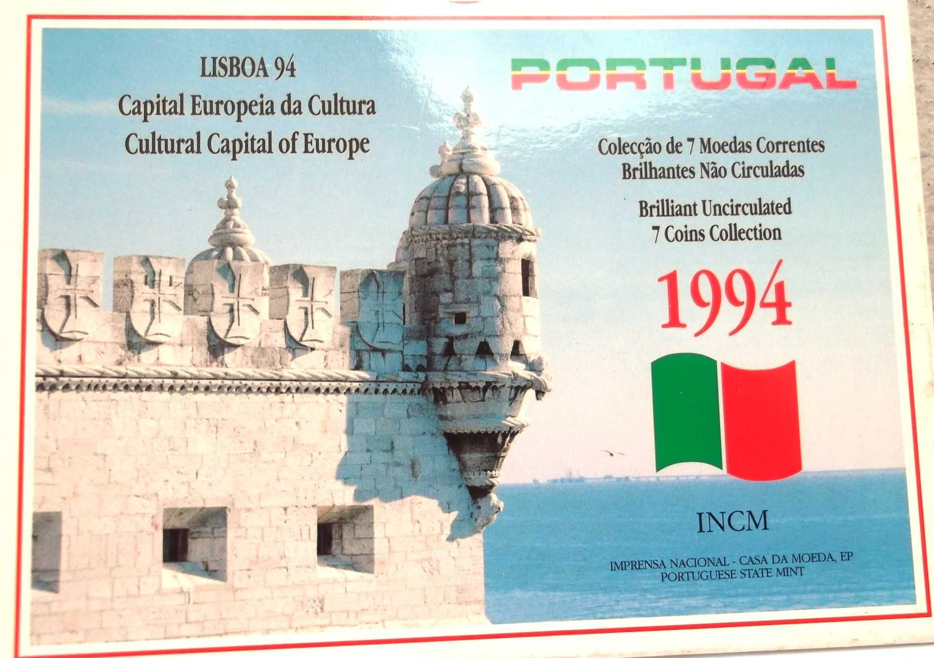 1 Carteira 7 Moedas Lisboa Capital Europeia da Cultura 1994