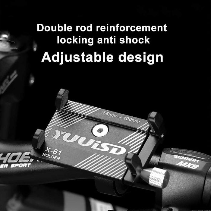 Aluminiowy uchwyt na telefon smartfon GPS rowerowy na motocykl skuter