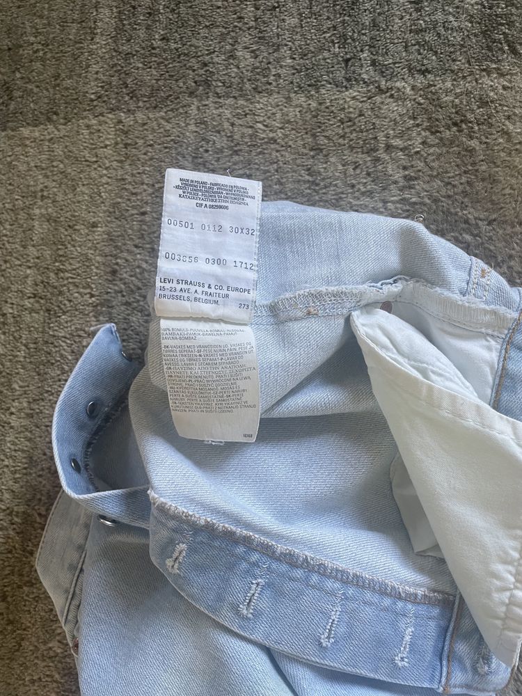 JEANSY LEVI’S 501 oryginalne,  rozmiar W30 x L32