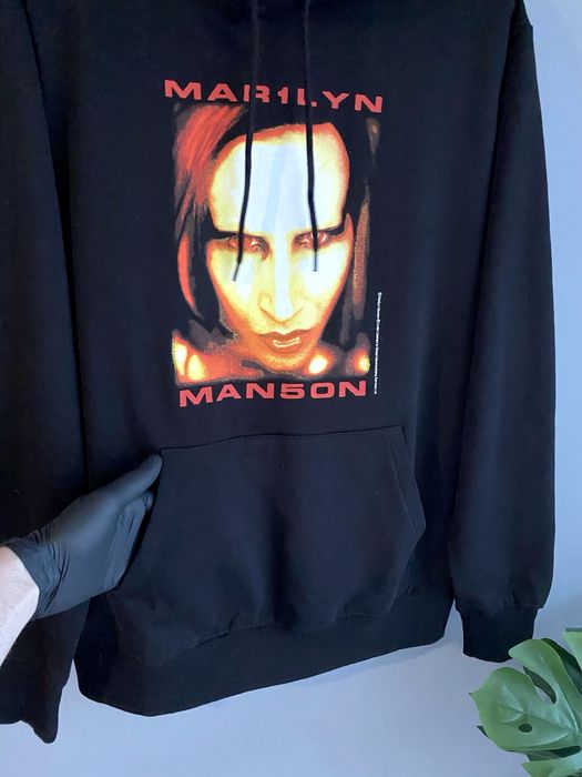 H&M Marlyn Manson чоловіча кофта на флісі, чоловіче худі на флісі р. М