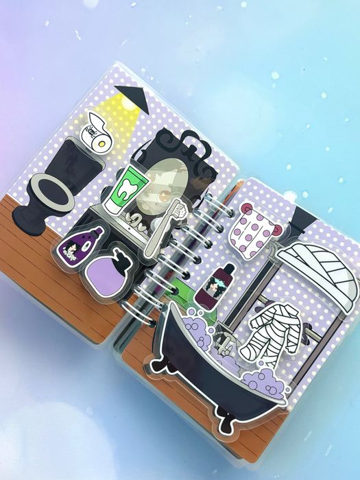 Wednesday i Enid, mini album na rzepy,adams,avatar,toca boca,labubu