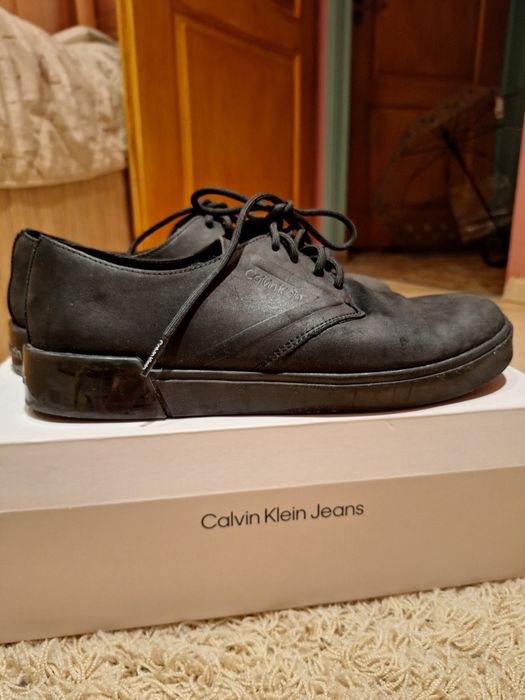 Sneakersy skórzane Calvin Klein uniseks