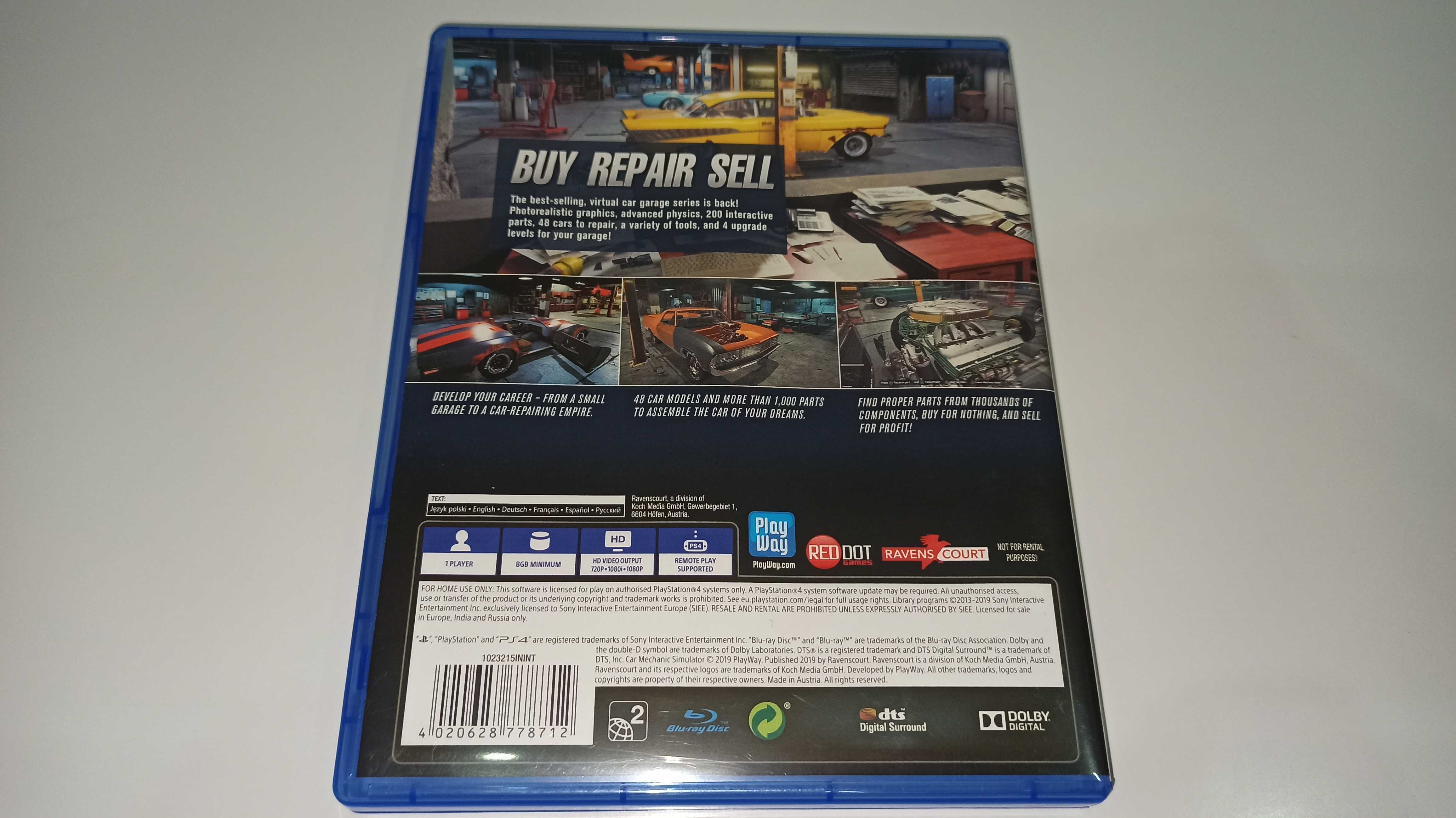 ps4 CAR MECHANIC SIMULATOR PL warsztat samochodowy
