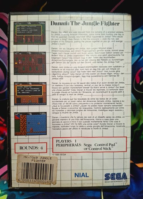 Danan the jungle fighter Sega Master System
