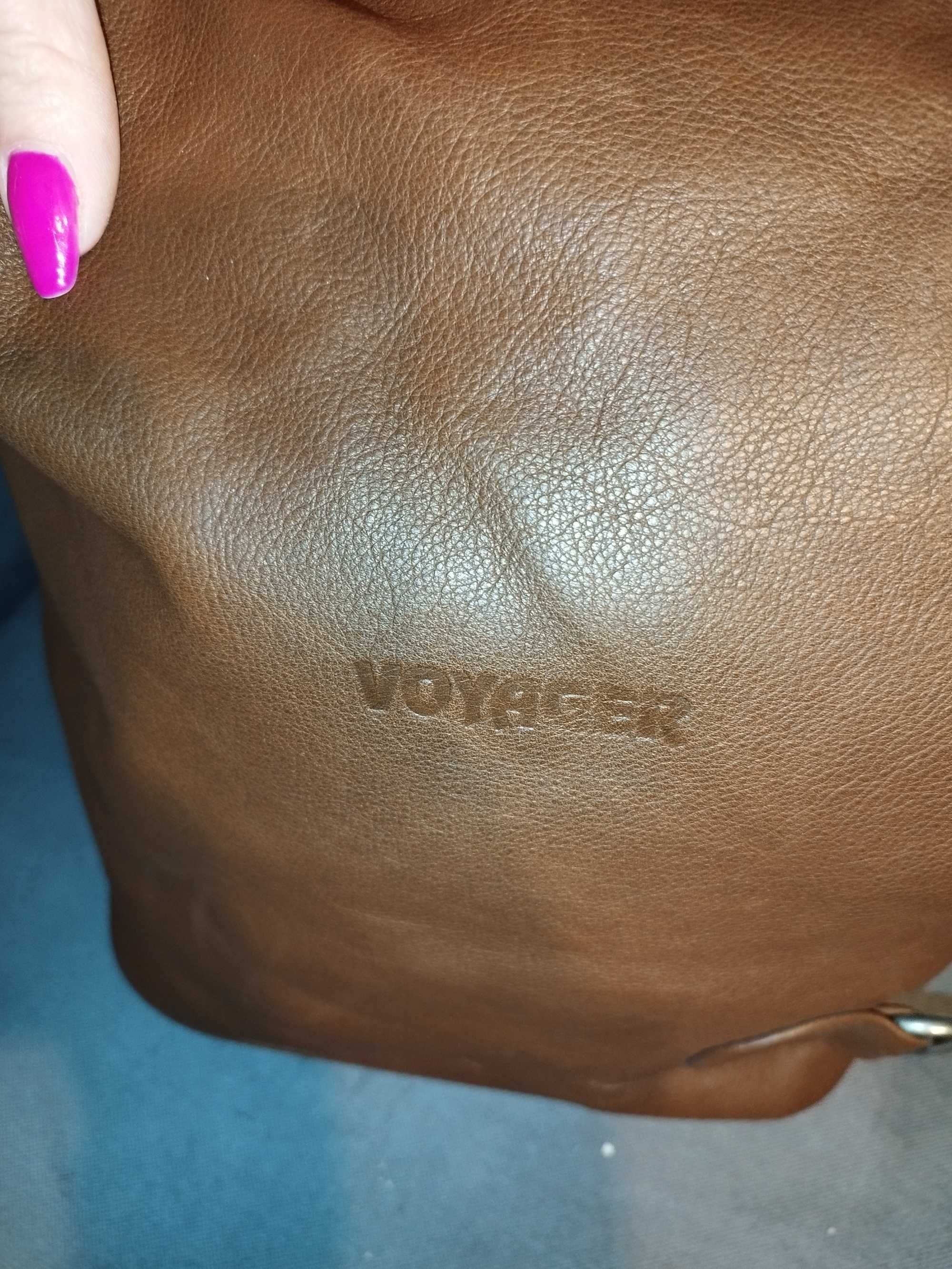 Torebka Voyager skóra brąz workoplecak
