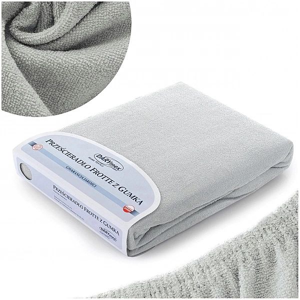 Prześcieradło z Gumką Dzianina Frotte Komfortowe Jednolite _D 80x160