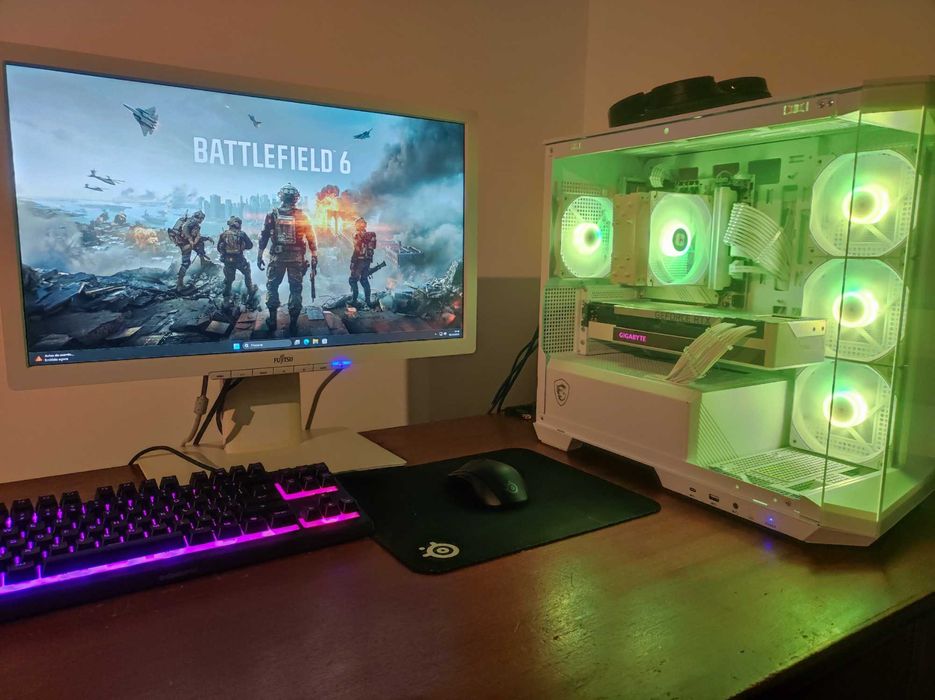 PC Gaming Ryzen 7500F • RTX 3080 10GB •32GB 6000•1TB NVMe• ARGB Branco