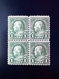 Блок марок 1 цент Франклин