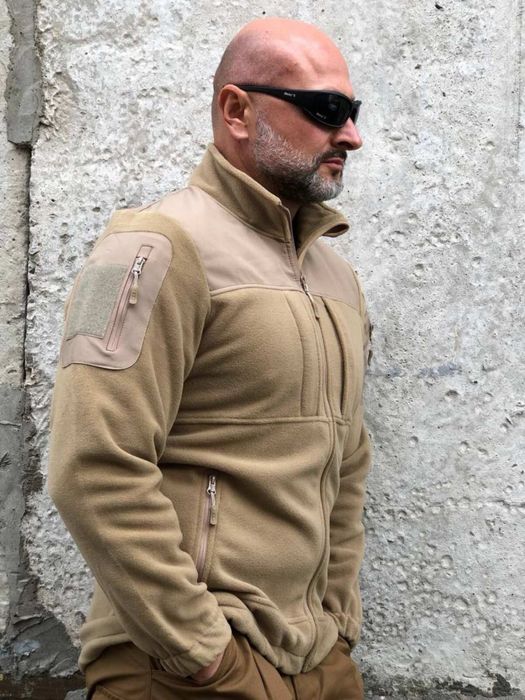 Тактична флісова кофта на застібці Single Sword Койот