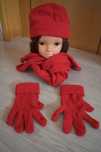 Cachecol + gorro + luvas mulher [malha polar]