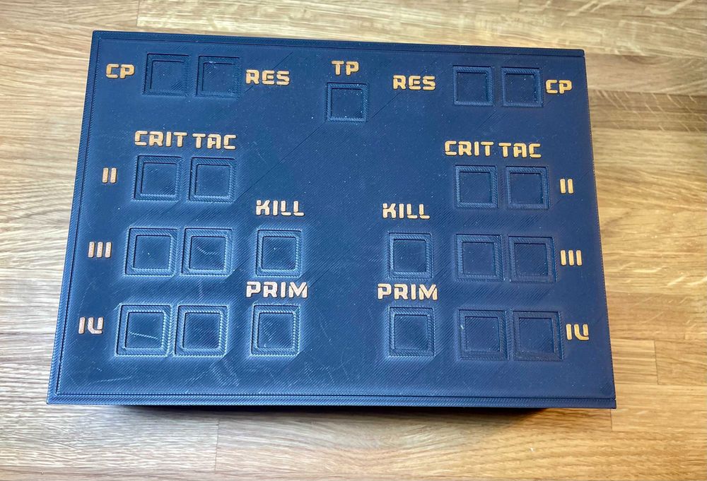 Kill Team - pudełko na ekwipunek i żetony, traker punktów i inne.