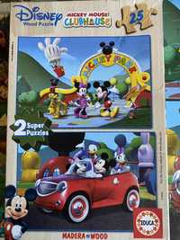 2 Puzzle de madeira 50 peças Mickey e Minnie