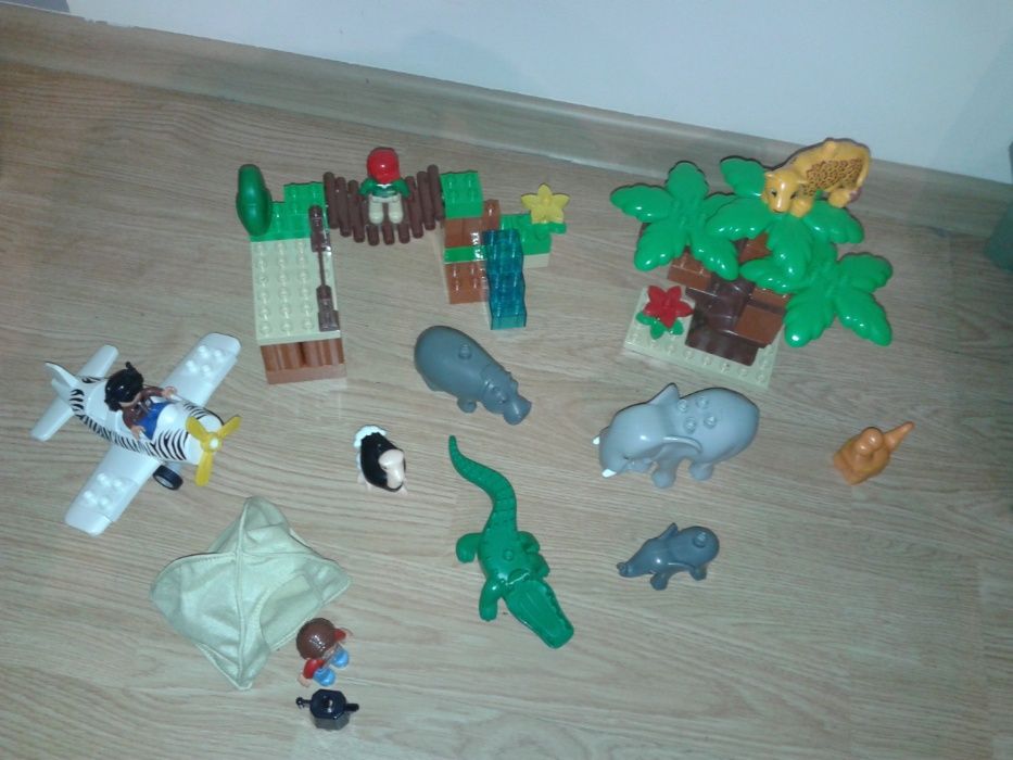 Klocki Lego Duplo 6156 fotoSafari zoo zwierzęta słoń hipo tiger samolo