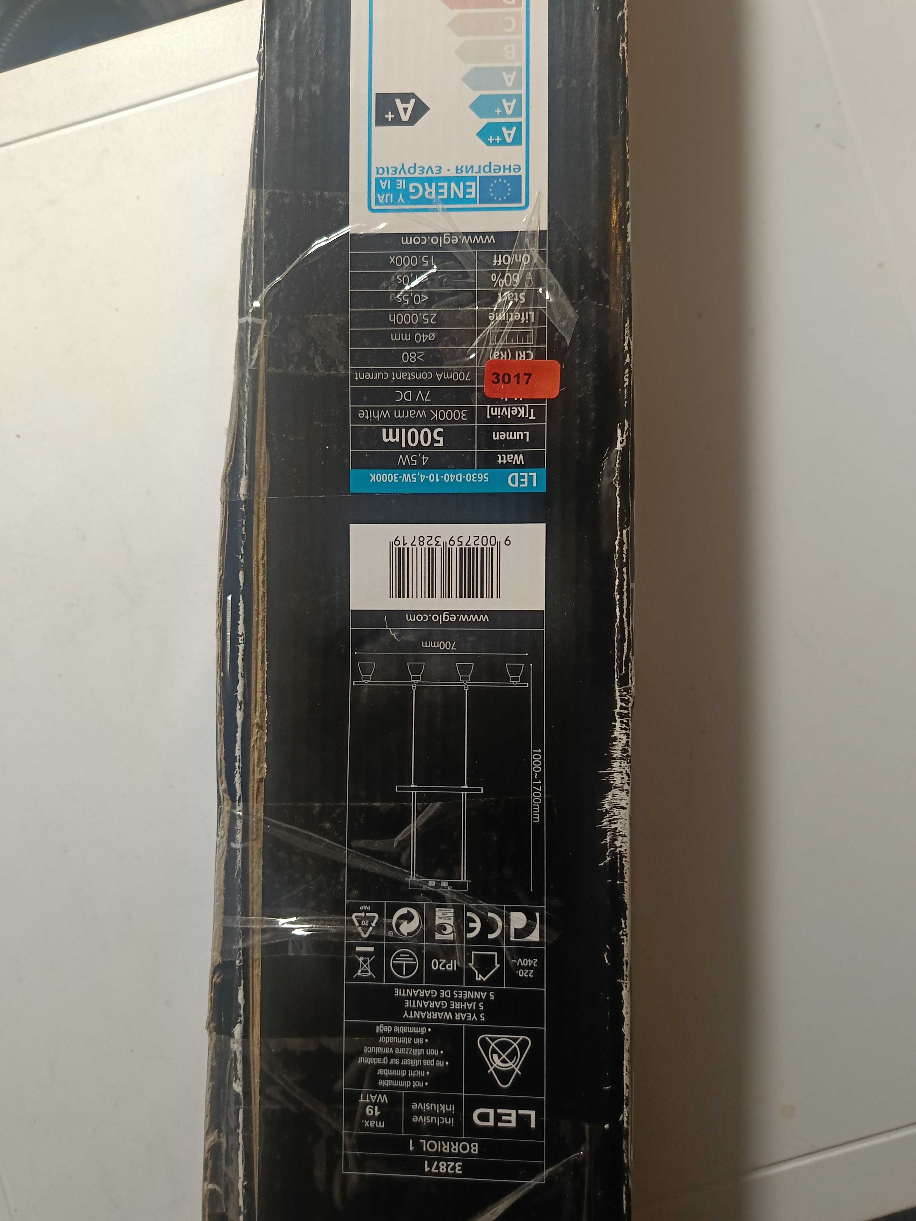 BORRIOL Lampa Wisząca żyrandol regulowany - 70cm - 32871 EGLO