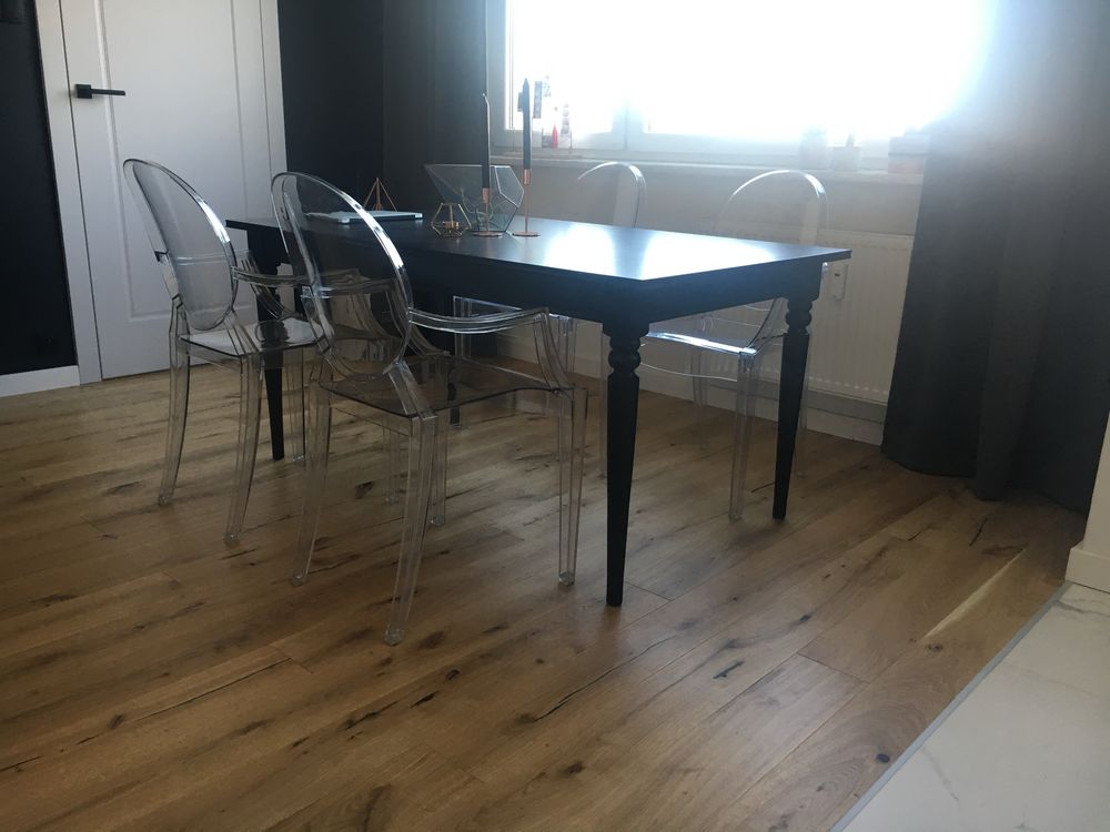 Stoł ikea czarny INGATORP rozkładany 155/215x87 cm