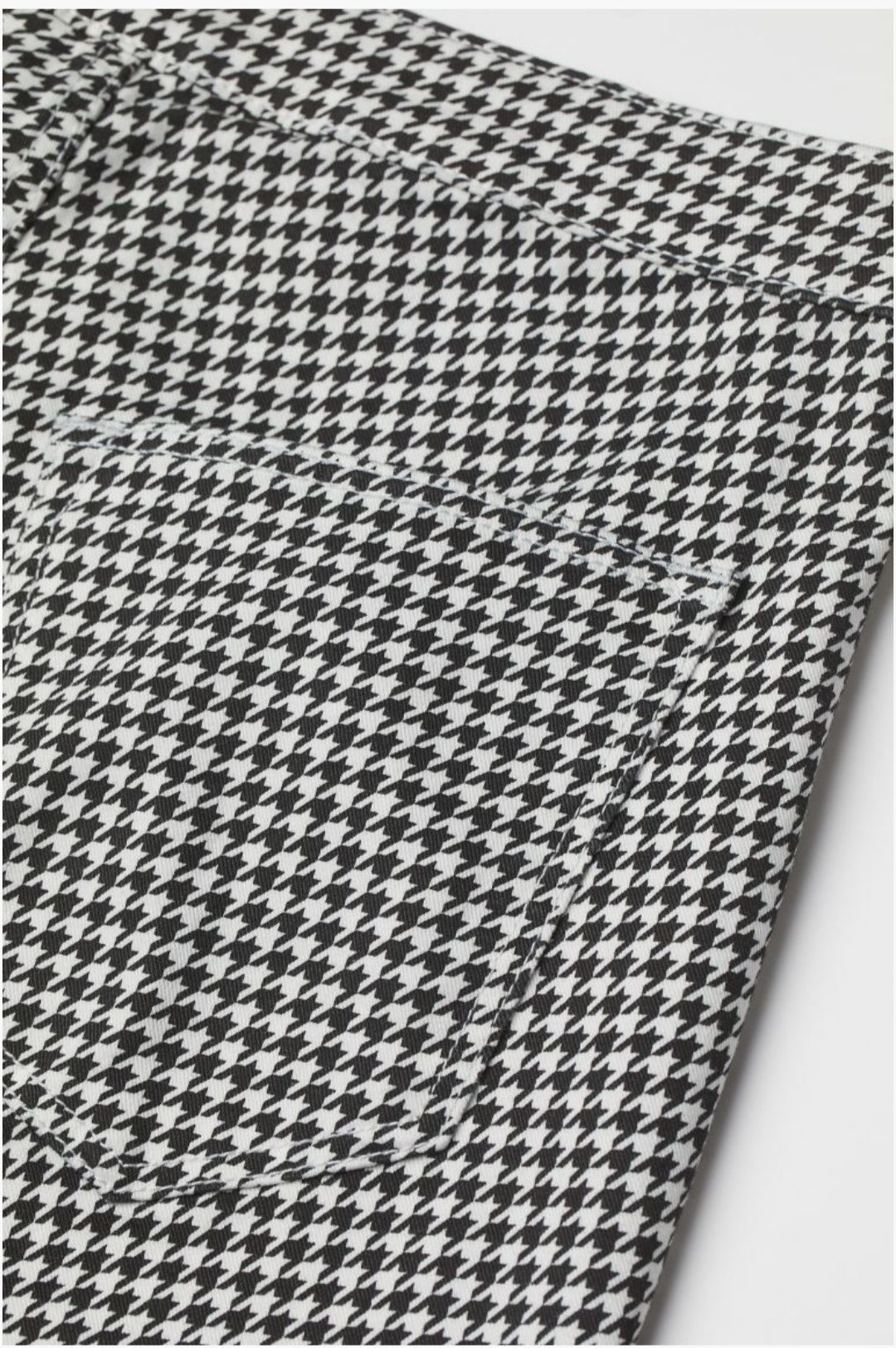 H&m świetne elastyczne spodnie w pepitke z diagonalu 34
