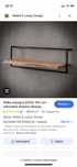 Półka wisząca lite drewno loft