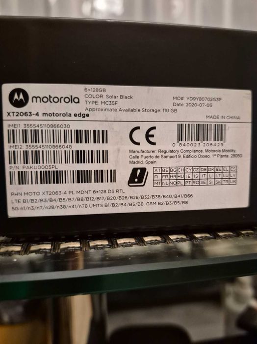Telefon Motorola EDGE 6 GB / 128 GB 5G jak nowa