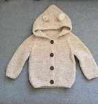 Swetr kardigan mille baby 3-6 mc Merino sweterek beżowy
