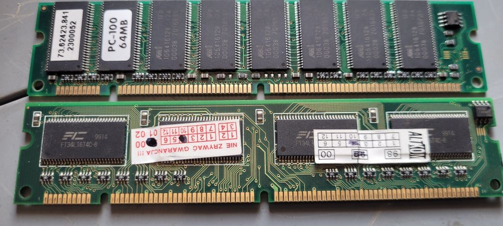 Retro części. Pentium 2, ram, karty, zasilacze itp.