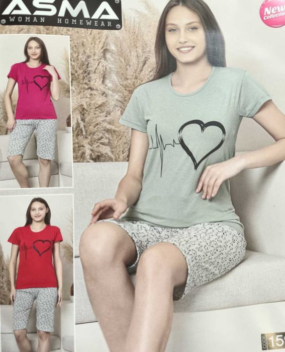 Piżama dla kobiet dziewczyn zestaw koszulka spodnie 3XL XXXL zieleń