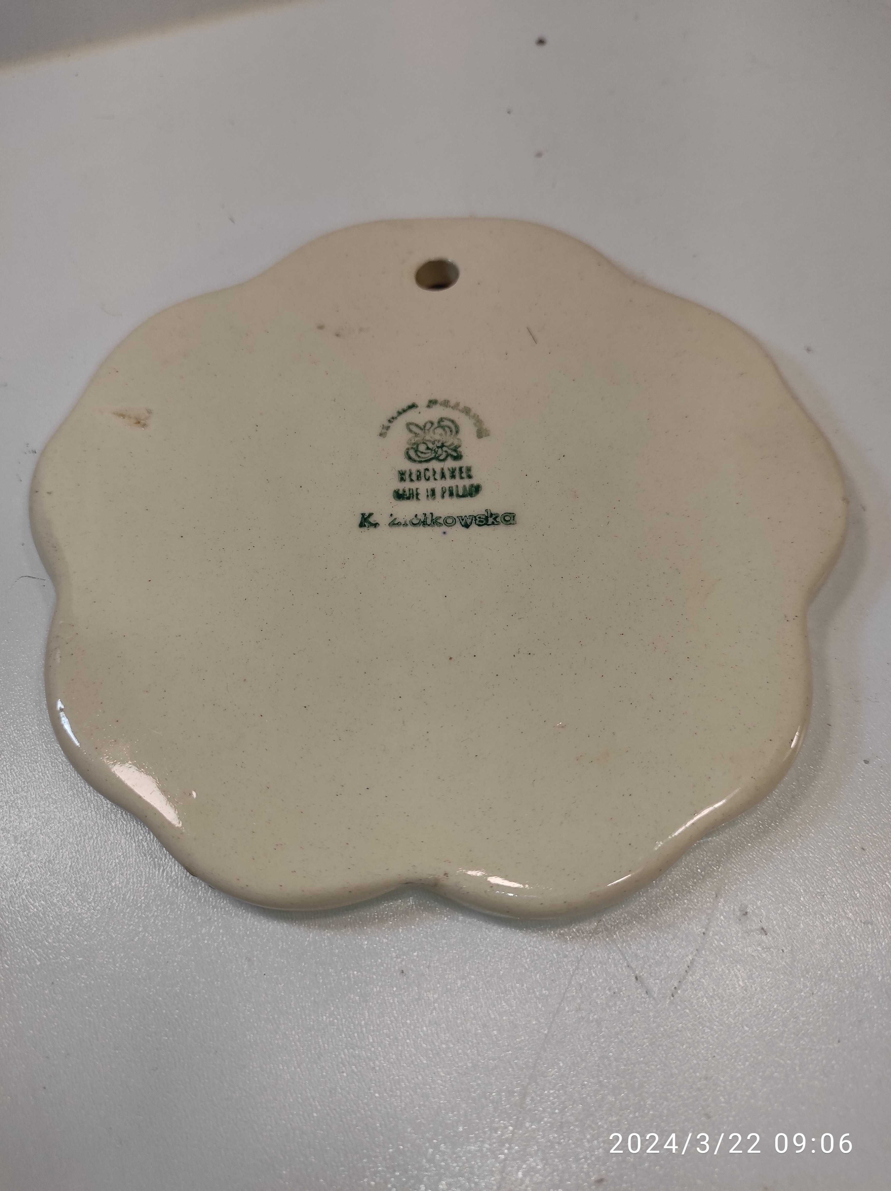 Ceramiczna deska z Włocławek 15cm  / ceramika ręcznie malowana   (3)