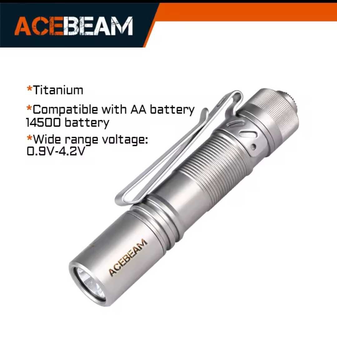 Фонарик Acebeam H16 , Acebeam E70 Titanium mini, pokelit Titanium