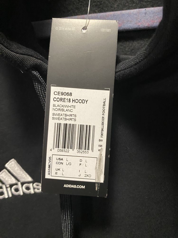 Bluza męska adidas czarna r. L, XXL nowa