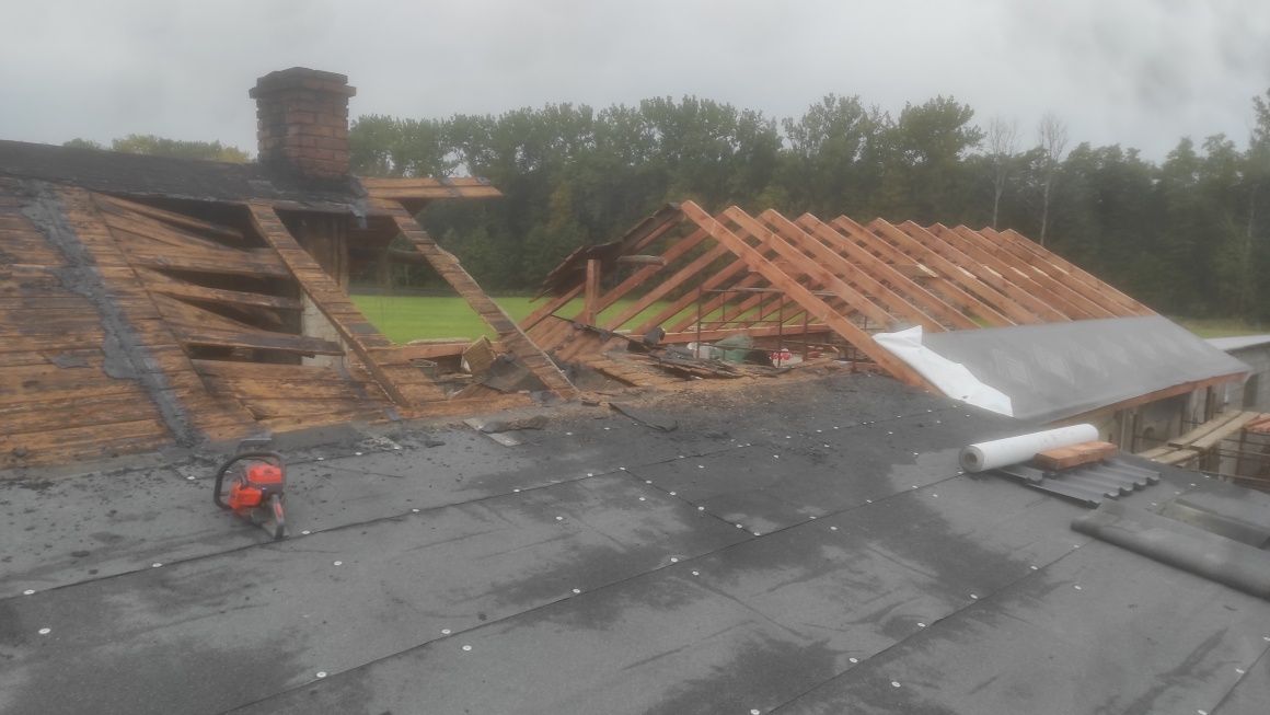 Dachy więźba podbitka dachowa deskowanie  solidnie wolne terminy