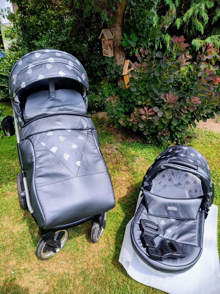 Wózek 2w1 junama diamond glow + adaptery