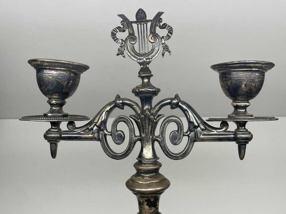 Srebrny Świecznik SECECJA - 331g Victor Nuber - AUSTRO-WĘGRY (Wiedeń)