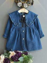 Shein Kids Sukienka Dziewczęca Jeansowa 120